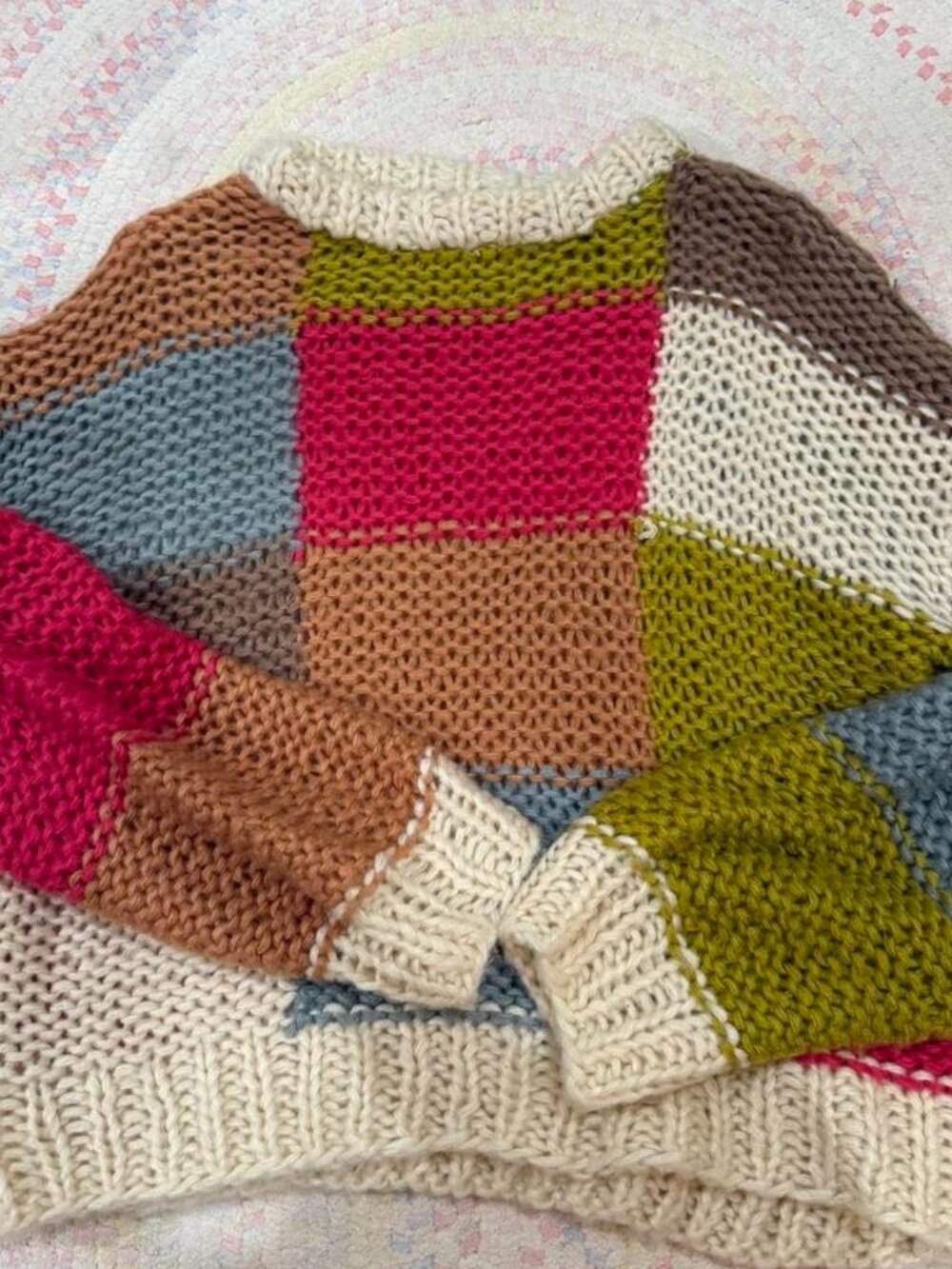 Knit colorblock sweater